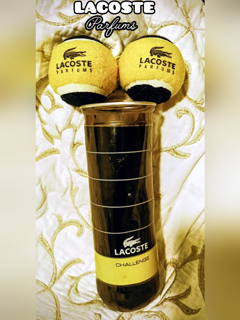 Lacoste Parfums Challenge 2 Tennis Balls Black/Yellow Case